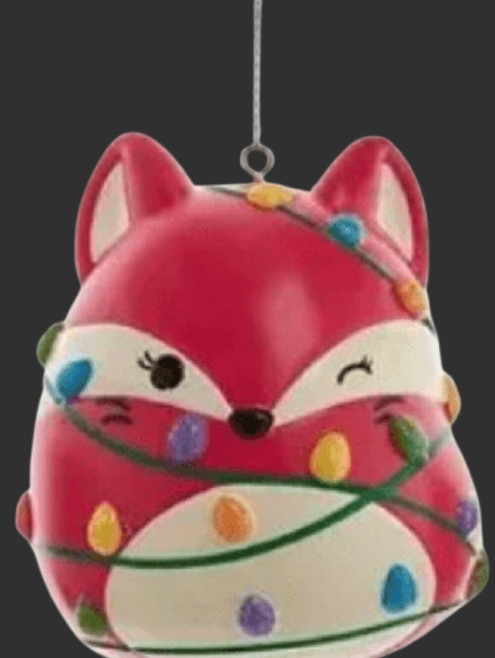 Kurt Adler SQUISHMALLOW HOLIDAY ORNAMENT FIFI THE 🦊 FOX WITH 🎄🎁 XMAS LIGHTS